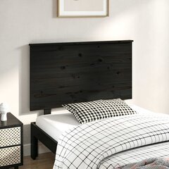 vidaXL gultas galvgalis, melns, 94x6x82,5 cm, priedes masīvkoks cena un informācija | Gultas | 220.lv