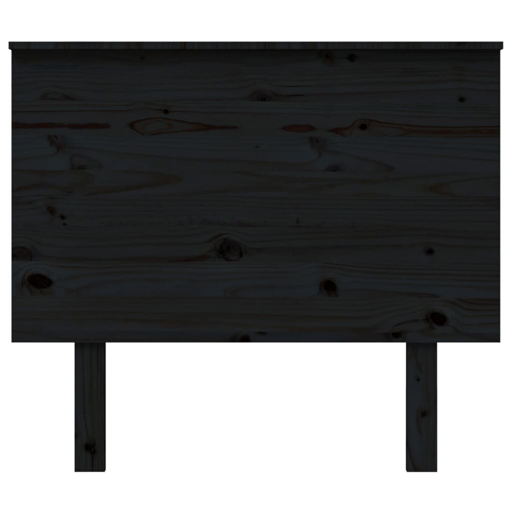vidaXL gultas galvgalis, melns, 94x6x82,5 cm, priedes masīvkoks цена и информация | Gultas | 220.lv