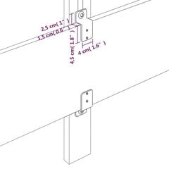 vidaXL gultas galvgaļi, 2 gab., 80x5x78/88 cm, pelēkbrūns audums cena un informācija | Gultas | 220.lv