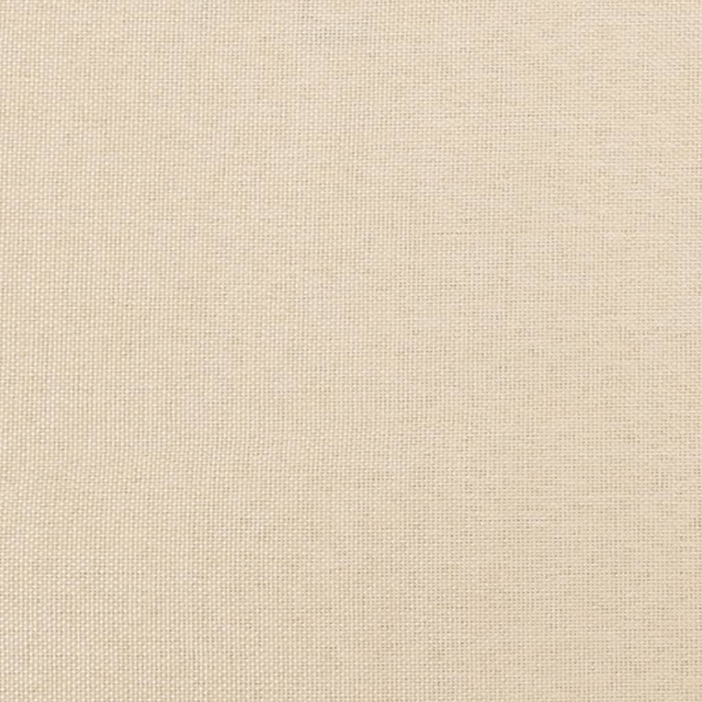 vidaXL gultas rāmis ar galvgali, krēmkrāsa, 90x190 cm, audums cena un informācija | Gultas | 220.lv