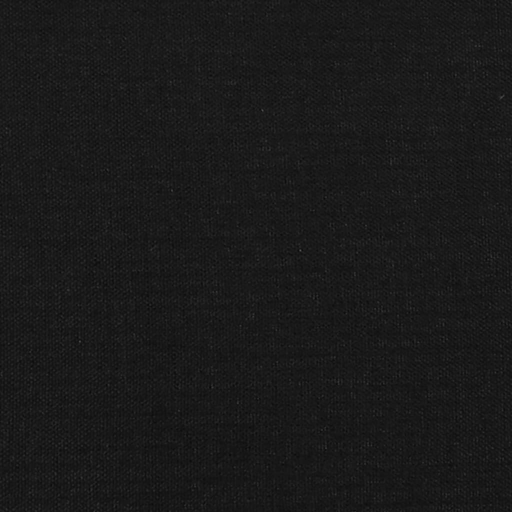 vidaXL gultas rāmis ar galvgali, melns, 140x190 cm, audums cena un informācija | Gultas | 220.lv