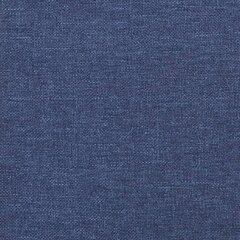 vidaXL gultas rāmis ar galvgali, zils, 120x200 cm, audums cena un informācija | Gultas | 220.lv