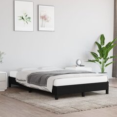 vidaXL gultas rāmis, melns, 120x200 cm, audums cena un informācija | Gultas | 220.lv