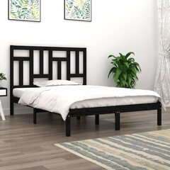 vidaXL gultas rāmis, melns, priedes masīvkoks, 160x200 cm cena un informācija | Gultas | 220.lv