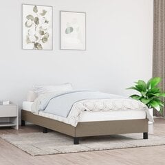 vidaXL gultas rāmis, pelēkbrūns, 80x200 cm, audums cena un informācija | Gultas | 220.lv