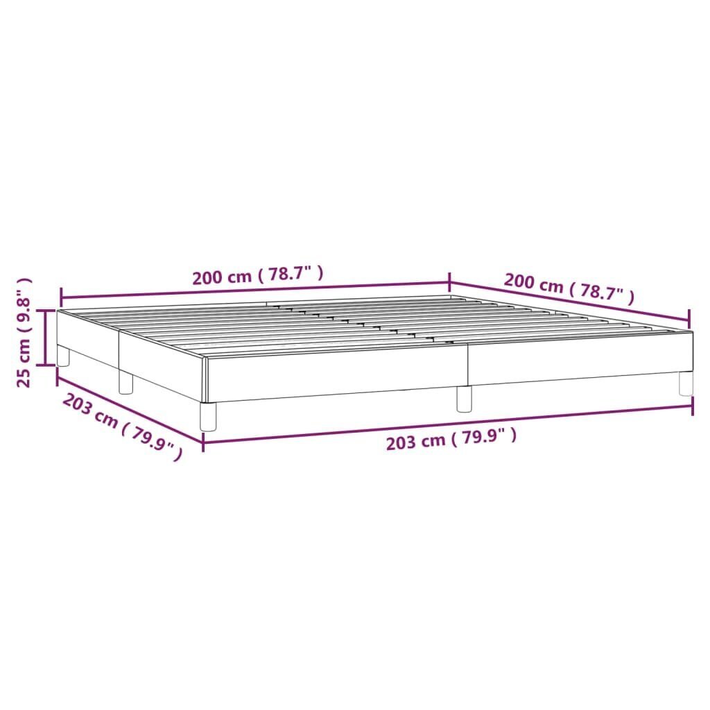 vidaXL gultas rāmis, rozā samts, 200x200 cm cena un informācija | Gultas | 220.lv