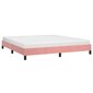 vidaXL gultas rāmis, rozā, 180x200 cm samts cena un informācija | Gultas | 220.lv