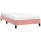 vidaXL gultas rāmis, rozā, 90x200 cm, samts cena un informācija | Gultas | 220.lv