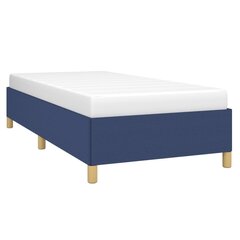 vidaXL gultas rāmis, zils, 100x200 cm, audums цена и информация | Кровати | 220.lv