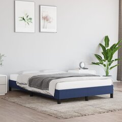 vidaXL gultas rāmis, zils, 120x200 cm, audums цена и информация | Кровати | 220.lv