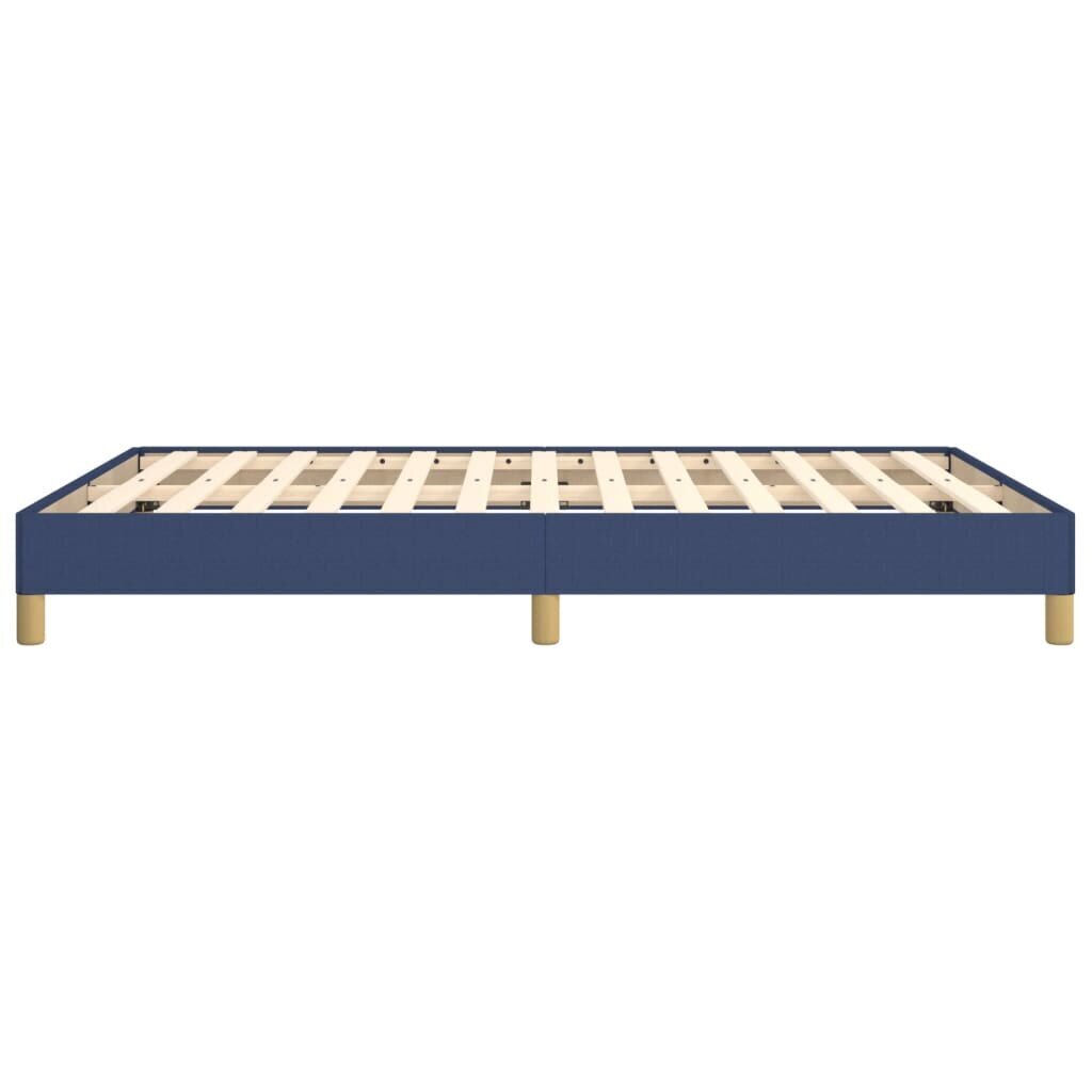 vidaXL gultas rāmis, zils, 160x200 cm audums cena un informācija | Gultas | 220.lv