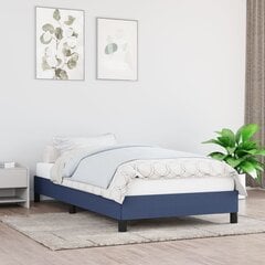vidaXL gultas rāmis, zils, 80x200 cm, audums cena un informācija | Gultas | 220.lv