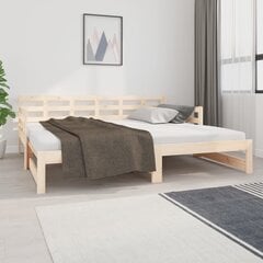 vidaXL izvelkama gulta, priedes masīvkoks, 2x(90x190) cm cena un informācija | Gultas | 220.lv