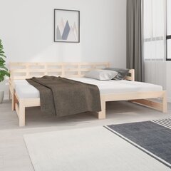 vidaXL izvelkama gulta, priedes masīvkoks, 2x(90x200) cm cena un informācija | Gultas | 220.lv