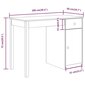 vidaXL rakstāmgalds, medus brūns, 100x50x75 cm, priedes masīvkoks цена и информация | Datorgaldi, rakstāmgaldi, biroja galdi | 220.lv