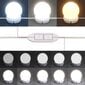 vidaXL spoguļgaldiņš ar LED, pelēka ozolkoka krāsa, 86,5x35x136 cm цена и информация | Kosmētikas galdiņi | 220.lv