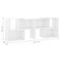 vidaXL TV plaukts, 104x30x52 cm, spīdīgi balts, skaidu plāksne цена и информация | TV galdiņi | 220.lv