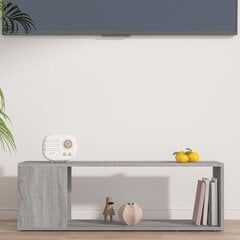 vidaXL TV plaukts, pelēka ozolkoka, 100x24x32 cm, inženierijas koks cena un informācija | TV galdiņi | 220.lv