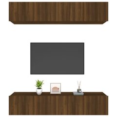 vidaXL TV skapīši, 4 gab., ozolkoka, 80x30x30 cm, inženierijas koks cena un informācija | TV galdiņi | 220.lv