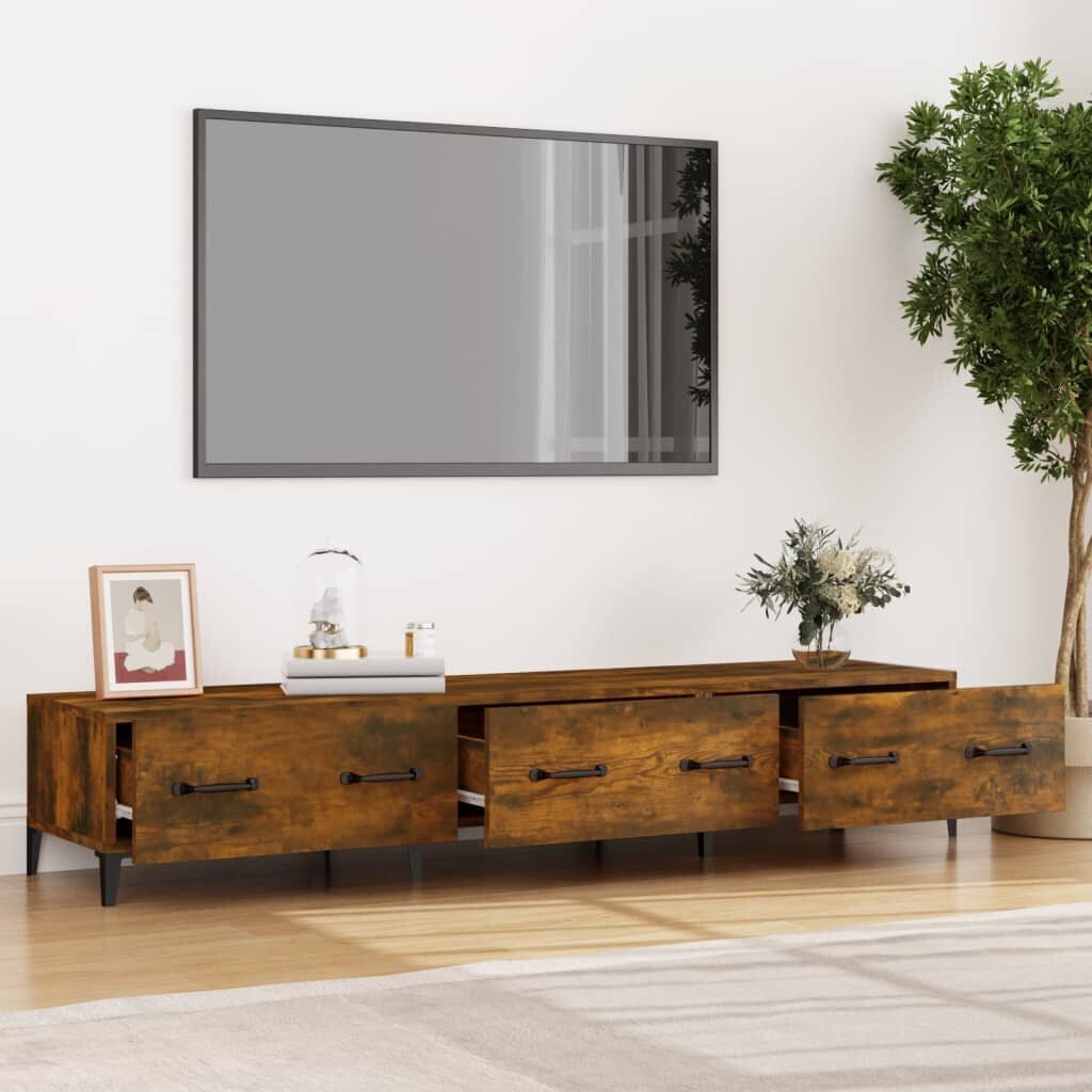 vidaXL TV skapītis, ozolkoka krāsa, 150x34,5x30 cm, inženierijas koks цена и информация | TV galdiņi | 220.lv