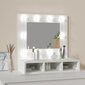Spoguļskapis ar led apgaismojumu, balts, 60x31,5x62cm cena un informācija | Vannas istabas skapīši | 220.lv