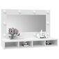 Spoguļskapis ar led apgaismojumu, balts, 90x31,5x62cm цена и информация | Vannas istabas skapīši | 220.lv