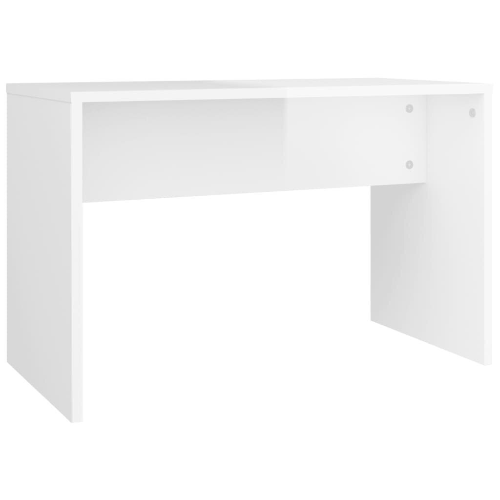 Tualetes galda komplekts, balts, 74,5x40x141cm, spīdīgs cena un informācija | Kosmētikas galdiņi | 220.lv