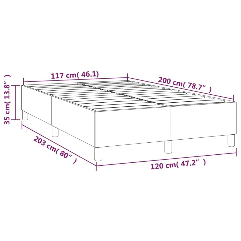 vidaXL atsperu gultas rāmis, gaiši pelēks audums, 120x200 cm cena un informācija | Gultas | 220.lv