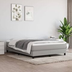 vidaXL atsperu gultas rāmis, gaiši pelēks audums, 140x200 cm cena un informācija | Gultas | 220.lv
