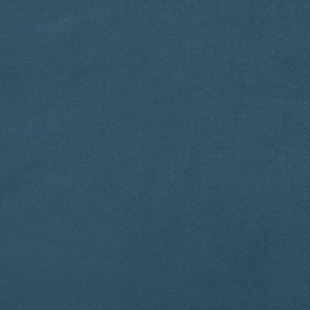 vidaXL atsperu gultas rāmis, tumši zils samts, 100x200 cm cena un informācija | Gultas | 220.lv