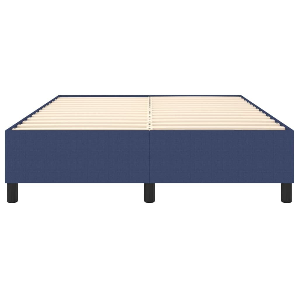vidaXL atsperu gultas rāmis, zils audums, 140x190 cm цена и информация | Gultas | 220.lv