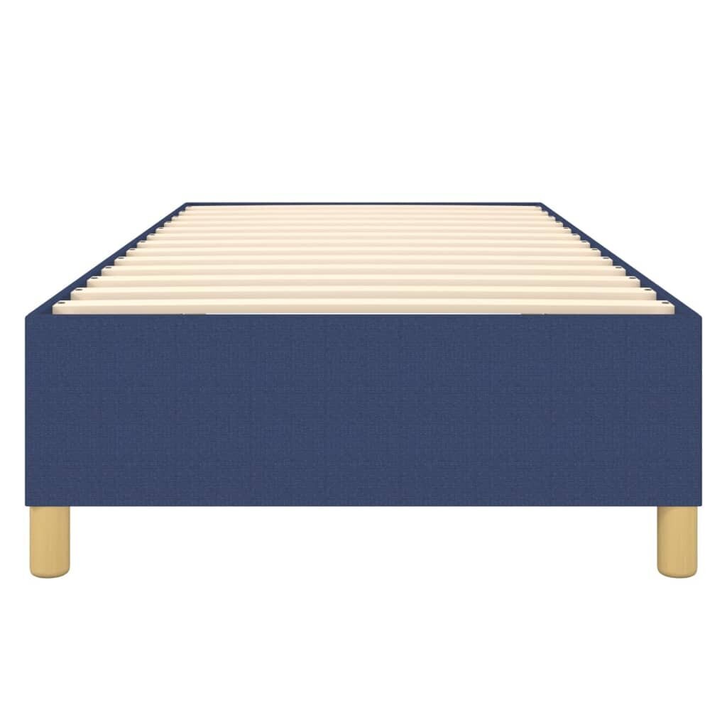 vidaXL atsperu gultas rāmis, zils, 100x200 cm, audums cena un informācija | Gultas | 220.lv