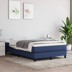 vidaXL atsperu gultas rāmis, zils, 120x200 cm, audums цена и информация | Кровати | 220.lv