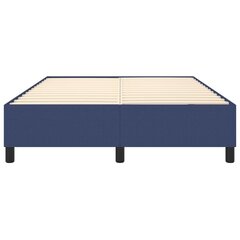 vidaXL atsperu gultas rāmis, zils, 140x200 cm, audums цена и информация | Кровати | 220.lv