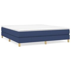 vidaXL atsperu gultas rāmis, zils, 160x200 cm, audums cena un informācija | Gultas | 220.lv