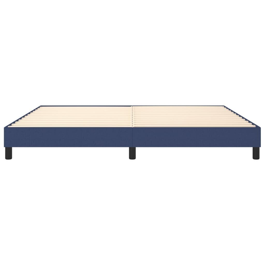 vidaXL atsperu gultas rāmis, zils, 200x200 cm, audums цена и информация | Gultas | 220.lv