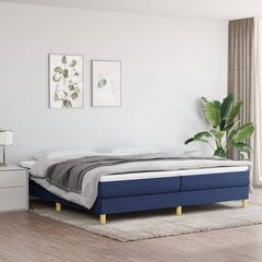 vidaXL atsperu gultas rāmis, zils, 200x200 cm, audums цена и информация | Кровати | 220.lv