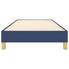 vidaXL atsperu gultas rāmis, zils, 90x200 cm, audums cena un informācija | Gultas | 220.lv