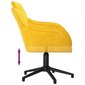 vidaXL biroja krēsls, dzeltens samts cena un informācija | Biroja krēsli | 220.lv