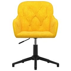 vidaXL biroja krēsls, dzeltens samts cena un informācija | Biroja krēsli | 220.lv
