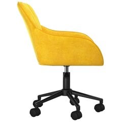 vidaXL biroja krēsls, dzeltens samts цена и информация | Офисные кресла | 220.lv