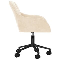 vidaXL biroja krēsls, krēmkrāsas samts cena un informācija | Biroja krēsli | 220.lv