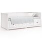 vidaXL dīvāngulta, balta, 100x200 cm, priedes masīvkoks cena un informācija | Gultas | 220.lv