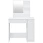 vidaXL galdiņš ar spoguli, balts, 86,5x35x136 cm цена и информация | Kosmētikas galdiņi | 220.lv