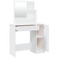 vidaXL galdiņš ar spoguli, balts, 86,5x35x136 cm cena un informācija | Kosmētikas galdiņi | 220.lv