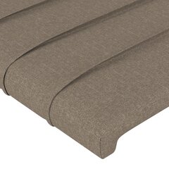 vidaXL gultas galvgalis, 100x5x78/88 cm, pelēkbrūns audums cena un informācija | Gultas | 220.lv