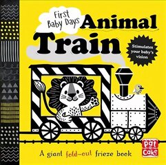 First Baby Days: Animal Train: A high-contrast, fold-out board book cena un informācija | Grāmatas mazuļiem | 220.lv