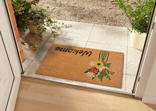 Hanse Home durvju paklājiņš Welcome & Flowers 45x75 cm cena un informācija | Kājslauķi | 220.lv