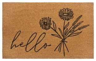 Hanse Home durvju paklājiņš Hello & Flowers 45x75 cm цена и информация | Придверные коврики | 220.lv