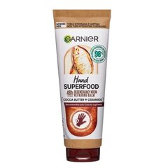 Atjaunojošs roku krēms ar kakao sviestu un keramīdiem Garnier Hand Superfood Cocoa, 75ml cena un informācija | Garnier Aizsardzības, dezinfekcijas, medicīnas preces | 220.lv